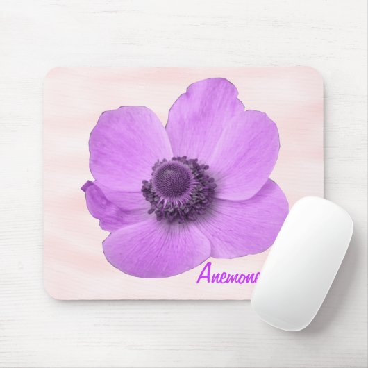 meisje roze Anemone Mousepad Muismat (Met muis)