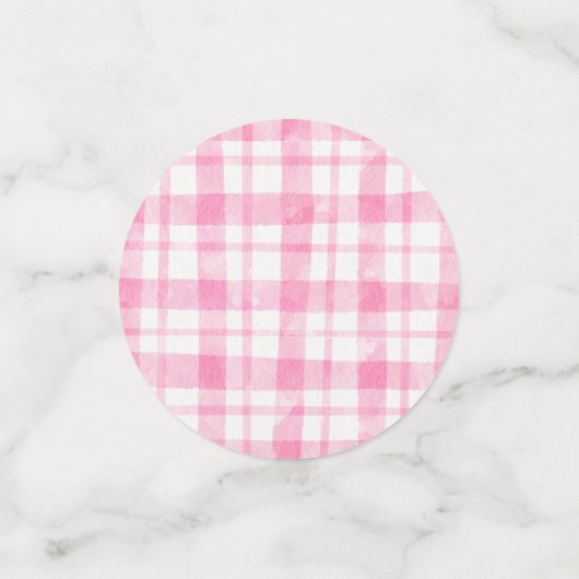 Meisje roze barnyard boerderij dieren verjaardag confetti (Kleine voorkant)