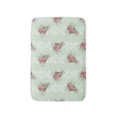  Meisje Roze Bloemen Badmat (Voorkant Verticaal)