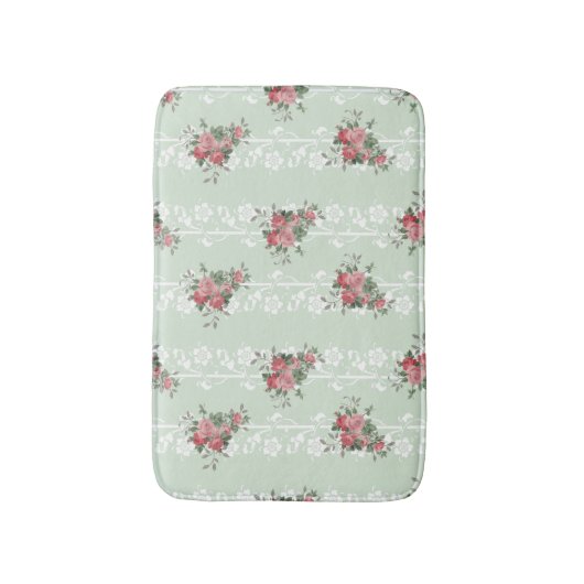 Meisje Roze Bloemen Badmat (Voorkant Verticaal)