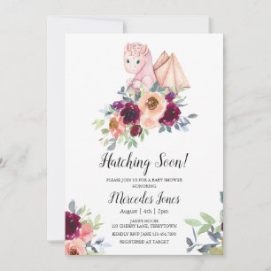 Meisje Roze Bloemen Hatching Dragon Hatching Binne Kaart