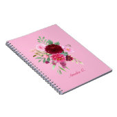 Meisje Roze Bloemen Notitieboek (Rechterzijde)