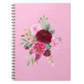  Meisje Roze Bloemen Notitieboek (Voorkant)