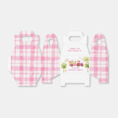 Meisje roze Boerderijdieren verjaardagsfeestje Bedankdoosjes (Uitgevouwen)