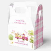 Meisje roze Boerderijdieren verjaardagsfeestje Bedankdoosjes (Geopend)