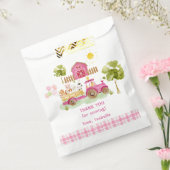 Meisje roze boerenerf leuk boerderijdieren verjaar bedankzakje (Gezegeld)