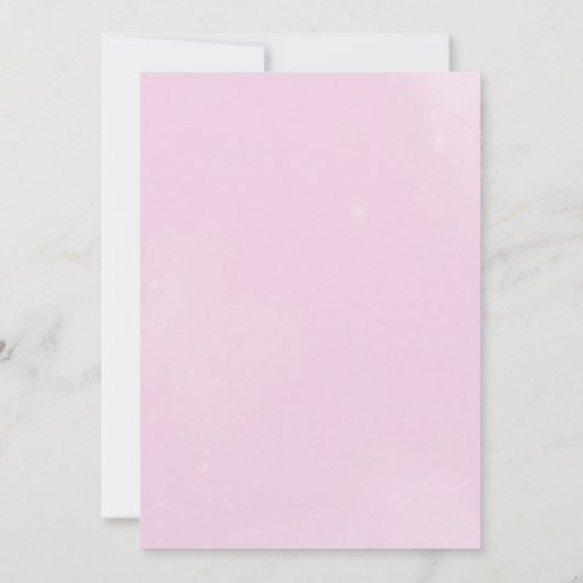 Meisje Roze Boog Verjaardagsfeest Bedankkaart (Achterkant)