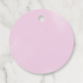 Meisje Roze Bow 1e Verjaardagsfeest Bedankjes Labels (Achterkant)