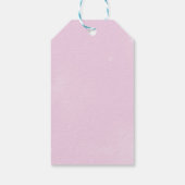 Meisje Roze Bow 1e Verjaardagsfeest Cadeaulabel (Achterkant)