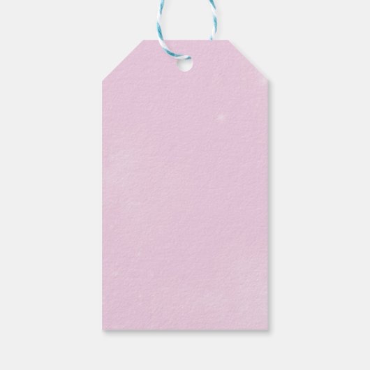 Meisje Roze Bow 1e Verjaardagsfeest Cadeaulabel (Achterkant)