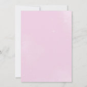 Meisje Roze Bow Baby shower Kaart (Achterkant)