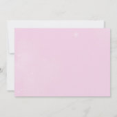Meisje Roze Bow Verjaardagsfeest Foto Bedankkaart (Achterkant)