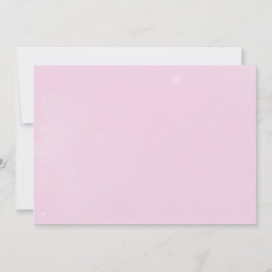 Meisje Roze Bow Verjaardagsfeest Foto Bedankkaart (Achterkant)