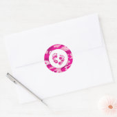 MEISJE roze camo voeten envelop seals gunst sticke Ronde Sticker (Envelop)