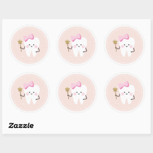 Meisje roze decoratieve sticker