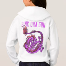 Meisje Roze en Roze Dra Gon - Comic Style Dragon