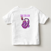 Meisje Roze en Roze Dra Gon - Comic Style Dragon Kinder Shirts (Achterkant)