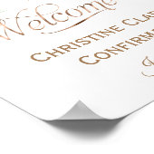 Meisje, Roze, Floral, Bevestigingswelkomstteken Poster (Hoek)