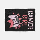 Meisje Roze Game Controller Schattigee Video Gamin Fleece Deken (Voorkant (Horizontaal))
