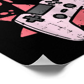 Meisje Roze Game Controller Schattigee Video Gamin Poster (Hoek)