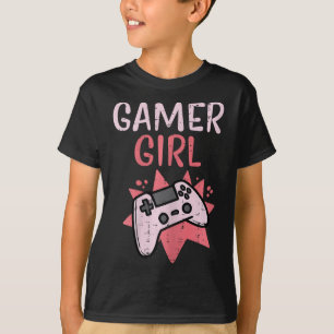 Meisje Roze Game Controller Schattigee Video Gamin T-shirt