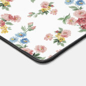 Meisje Roze, Geel en Blauw Bloemen Bureaumat (Hoek)