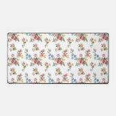 Meisje Roze, Geel en Blauw Bloemen Bureaumat (Voorkant)
