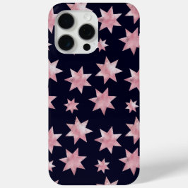 Meisje roze glam sterren op nacht blauwe hemel iPhone 15 pro max hoesje