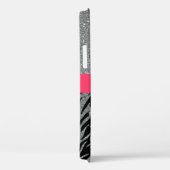 Meisje Roze Glitter Sparkle Zilver Stijlvolle Meis Case-Mate iPhone Case (Achterkant / Rechts)