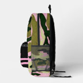 Meisje Roze & Groen Monogram Camouflage Rugzak (Rechts)