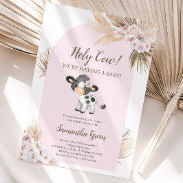 Meisje Roze Heilige Koe Baby Borrel Kaart