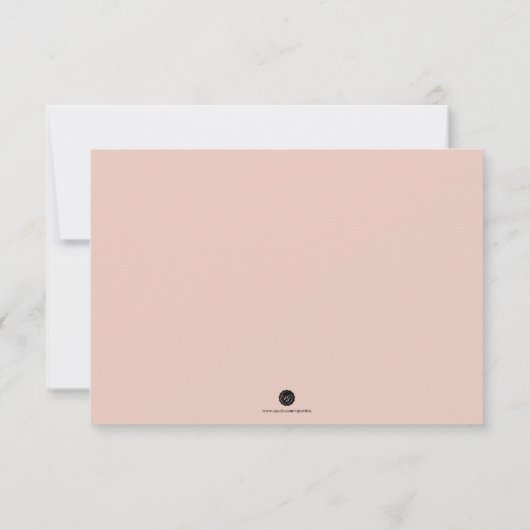 Meisje Roze Kant Religieuze Dank u kaart (Achterkant)