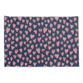 Meisje roze liefde hart patroon kussensloop (Achterkant-Rechts)