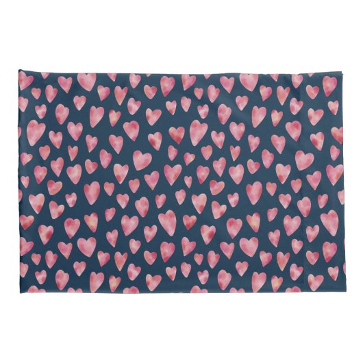 Meisje roze liefde hart patroon kussensloop (Achterkant-Rechts)