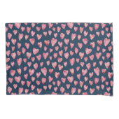 Meisje roze liefde hart patroon kussensloop (Voorkant-Links)