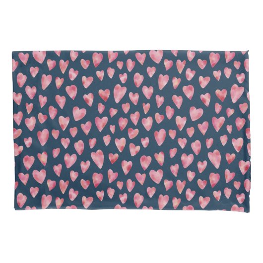 Meisje roze liefde hart patroon kussensloop (Voorkant-Links)