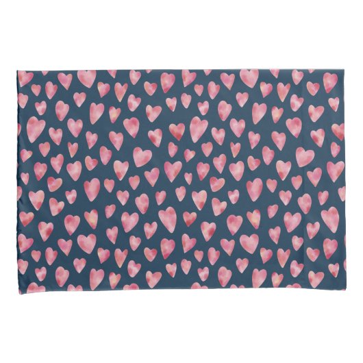 Meisje roze liefde hart patroon kussensloop (Voorkant-Rechts)