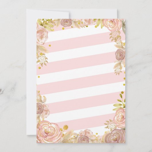 Meisje Roze Onze Pompoen draait één Uitnodiging (Achterkant)