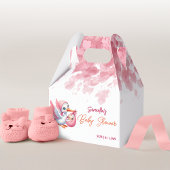 Meisje roze ooievaar baby shower Favor Box Bedankdoosjes