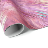 Meisje Roze Parel Roos Gouden Glam Cadeaupapier (Rol Hoek)