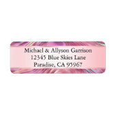 Meisje Roze Parel Roos Gouden Glam Etiket (Voorkant)