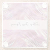 Meisje Roze Parel Roos Gouden Glam Glazen Onderzetter (Achterkant)