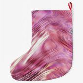 Meisje Roze Parel Roos Gouden Glam Grote Kerstsok (Achterkant)