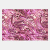 Meisje Roze Parel Roos Gouden Glam Inpakpapier Vel (Voorkant 2)