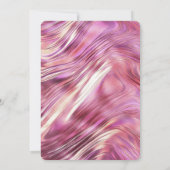 Meisje Roze Parel Roos Gouden Glam Kaart (Achterkant)