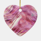 Meisje Roze Parel Roos Gouden Glam Keramisch Ornament (Achterkant)