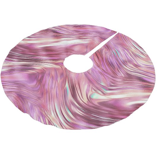 Meisje Roze Parel Roos Gouden Glam Kerstboom Rok (Gekanteld)