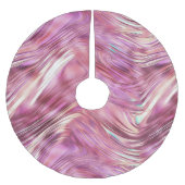 Meisje Roze Parel Roos Gouden Glam Kerstboom Rok (Voorkant)