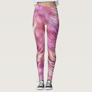 Meisje Roze Parel Roos Gouden Glam Leggings