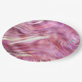 Meisje Roze Parel Roos Gouden Glam Papieren Bordje (Gekanteld)